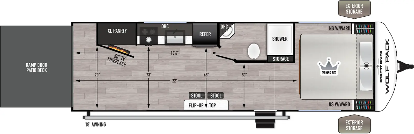 Wolf Pack 26-13.5 Floorplan